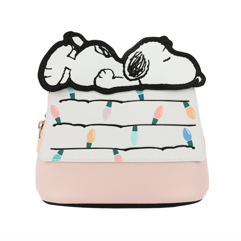 Peanuts Snoopy Christmas Lights Dog House Crossbody Purse
